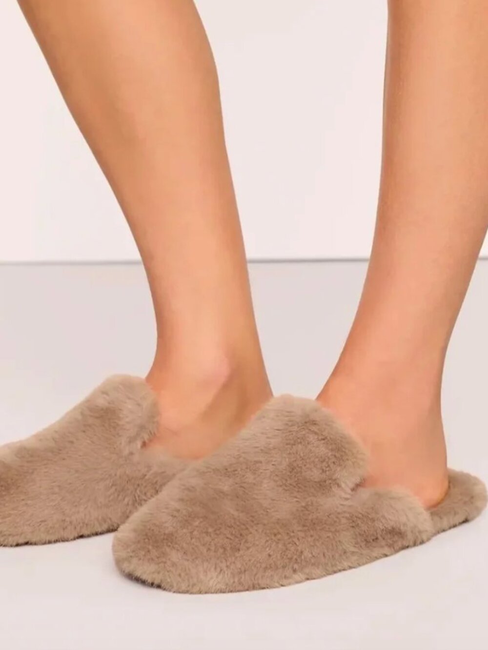 NWT Eberjey Plush Mule Slipper -- Toffee / S